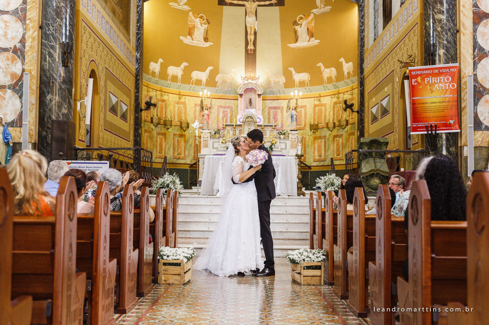 Casamento Ludmila e Fernando na Igreja Basílica Menor de Nossa Senhora Aparecida - São José do Rio Preto - SP
