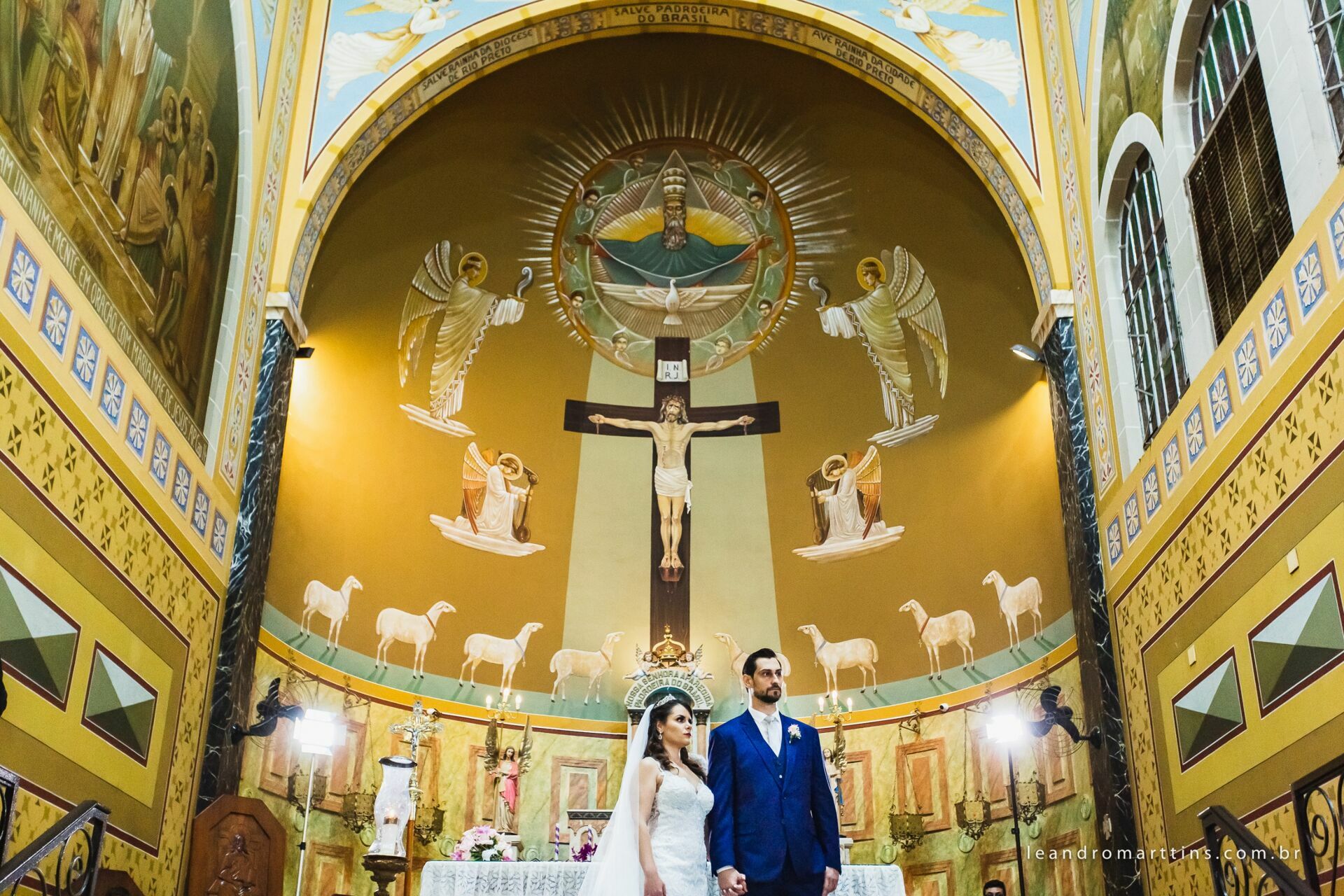 Casamento Nayara e Marcel na igreja Basílica - São José do Rio Preto - SP