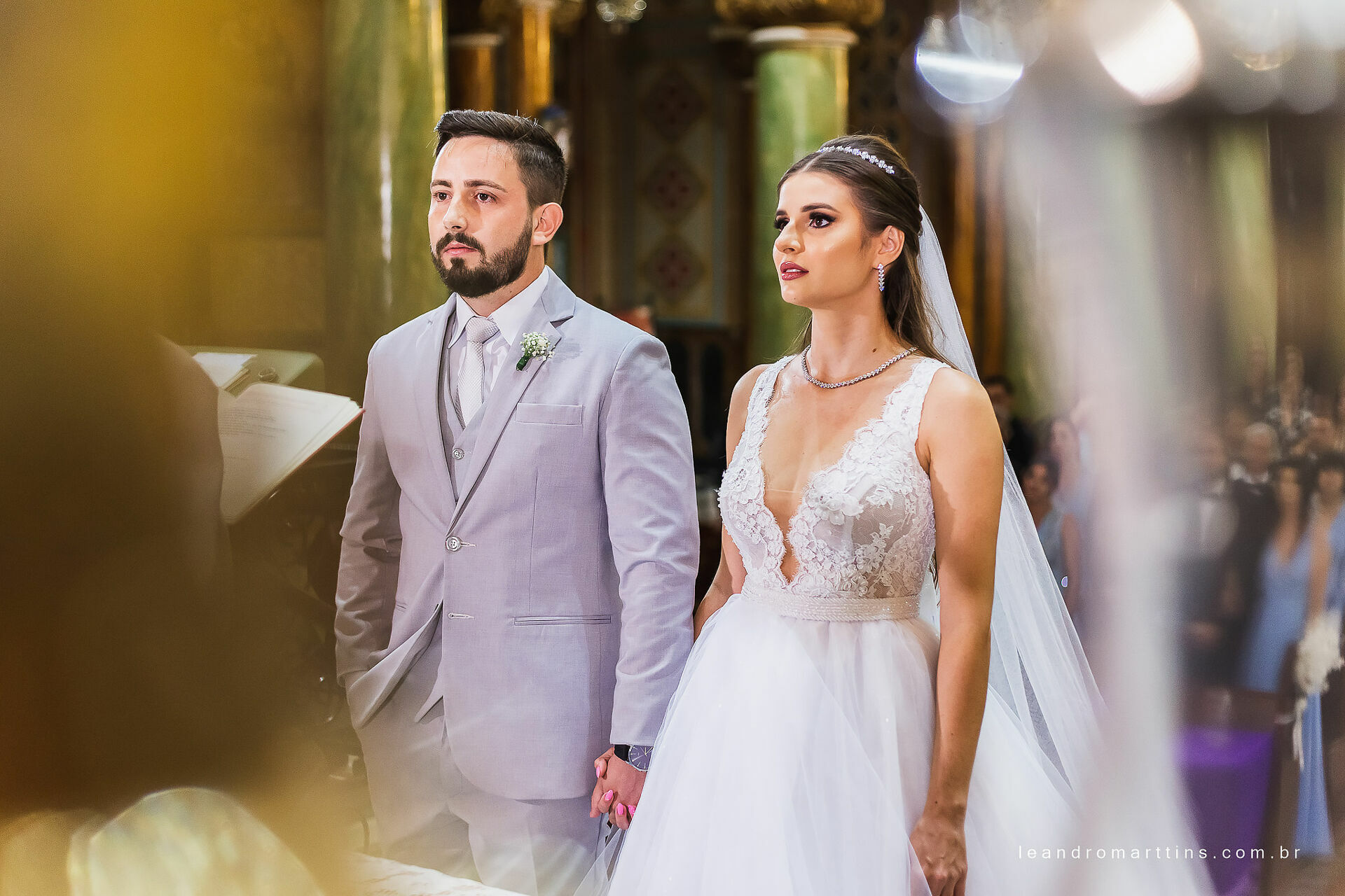 Casamento Marcele e Vitor na igreja Basílica com recepção no espaço Glauber Carvalho